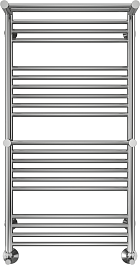 Terminus Полотенцесушитель водяной Аврора П20 500x1000 с двумя полками хром – фотография-1