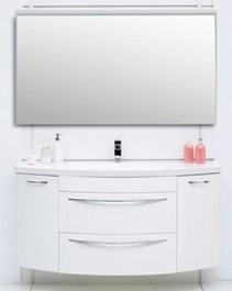 De Aqua Мебель для ванной Лонг 140, зеркало Сильвер – фотография-1