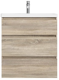 Am.Pm Тумба с раковиной Gem S 75 светлый дуб, напольная, с 3 ящиками – фотография-1