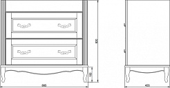 ValenHouse Тумба с раковиной Лиора 90 кальяри, фурнитура хром – фотография-3