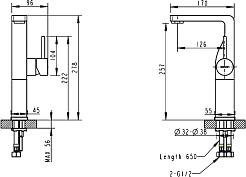 Bravat Смеситель для раковины Arc F16061K-A2-ENG чёрный – фотография-3