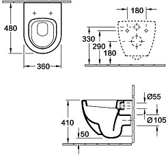 Esbano Унитаз Clavel подвесной безободковый кофе матовый – фотография-11