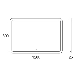 Owl 1975 Зеркало для ванной Skansen 120 – фотография-2