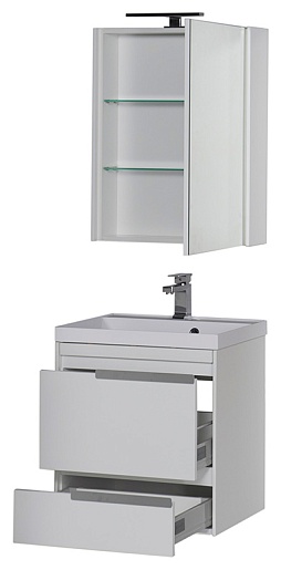 Aquanet Мебель для ванной "Тиволи 60" белая – фотография-8