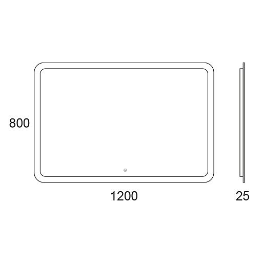 Owl 1975 Зеркало для ванной Skansen 120 – фотография-2