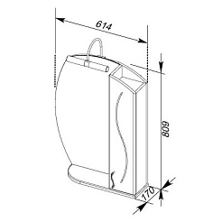 Aquanet Зеркальный шкаф "Моника 60" белый – фотография-4