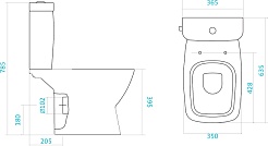 Santek Унитаз-компакт Нео 2РА МЕ горизонтальный выпуск – фотография-2
