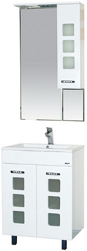 Misty Зеркальный шкаф Квадро 60 белый R – фотография-2