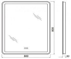 BelBagno Зеркало SPC-MAR-800-800-LED-TCH-WARM – фотография-7