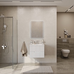 Cezares Тумба с раковиной Duet 60 подвесная CZR-8073-60 bianco lucido – фотография-6