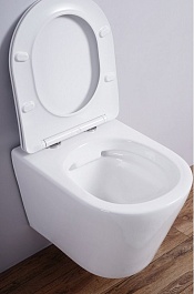 Esbano Унитаз Clavel подвесной безободковый белый – фотография-4