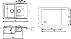 Florentina Мойка кухонная Консул 760 К серый шелк – фотография-4