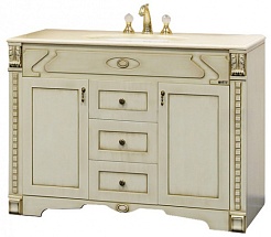 Misty Мебель для ванной Афина 120 бежевая/патина – фотография-4