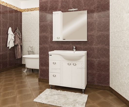 СанТа Мебель для ванной Коралл 83 L – фотография-2