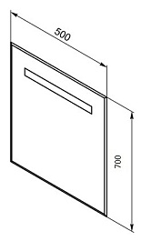 De Aqua Мебель для ванной Ариетта 50, зеркало Экстра EXT 50 P – фотография-3