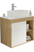 Teymi Тумба с раковиной Nura 60 дуб эврика/белый матовый T60527 раковина T50209