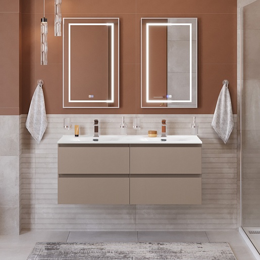 BelBagno Тумба под раковину Kraft 120-2 подвесная Бежевый матовый – фотография-4