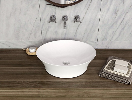 Allen Brau Мебельная накладная раковина Liberty 40 4.32002.20 белый глянец – картинка-3