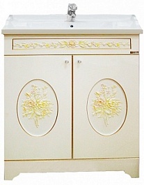 Misty Тумба с раковиной Milano 70 бежевая патина/декор – фотография-1