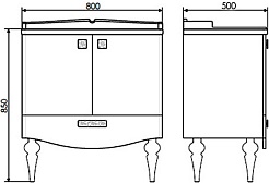 Comforty Тумба с раковиной Монако 80 2 белая – фотография-10