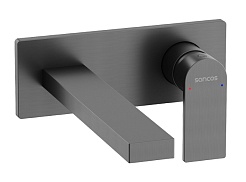 Sancos Смеситель для раковины Studio вороненая сталь SC9017GG – фотография-1