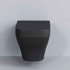 Ambassador Сиденье для унитаза Benefit черное матовое – фотография-4