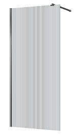 Azario Душевая перегородка Walk-in 90/195 рифленое стекло профиль матовый графит – фотография-1