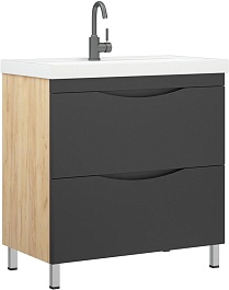 Corozo Тумба под раковину Лиана 80 дуб/графит – фотография-1