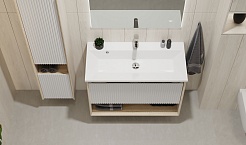 Jorno Тумба с раковиной Tossony 90 сонома светлая/белый Toss.01.90/P/SS-W/JR – фотография-8