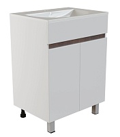 Mixline Тумба под раковину Брикс 60 2 створки белый/дуб вотан (РАЗБОР)
