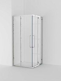 Cezares Душевой уголок Relax 304 RELAX-304-A-2-90-C-BORO 90x90 профиль хром стекло прозрачное – фотография-3