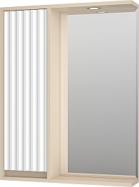 Brevita Зеркальный шкаф Balaton 65 L белый/бежевый – фотография-2