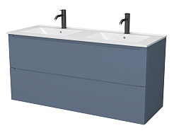 Зов Тумба под раковину Дион 120 подвесная серо-синяя – фотография-1