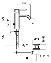 Webert Смеситель для раковины Azeta AZ830102015 хром – фотография-4