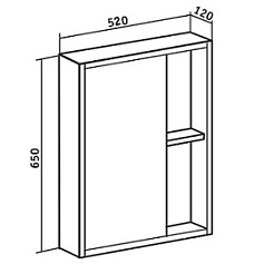 Runo Зеркало-шкаф для ванной Эко 52 – фотография-5