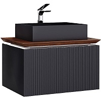 Jorno Тумба под раковину Strong 80 с подсветкой антрацит