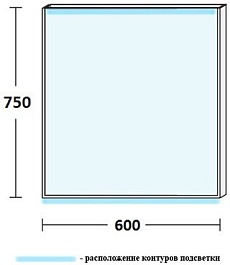 De Aqua Зеркало Алюминиум 6075 AL601060S – фотография-2