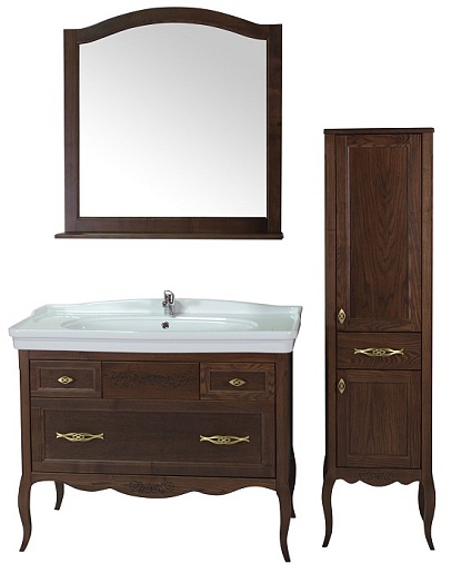 ASB-Woodline Тумба с раковиной Модерн 105 антикварный орех – фотография-4