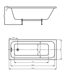 Aquatek Акриловая ванна Мия 120x70 – фотография-5
