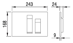Schwab Кнопка смыва Vivo матовый хром – фотография-2