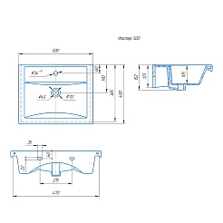 Mixline Тумба с раковиной Милтон 50 дуб сонома/белый – фотография-4