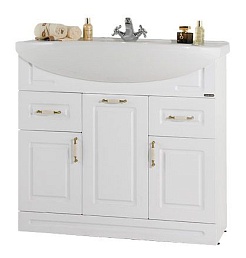 Водолей Тумба под раковину Капри 90 L белая – фотография-1