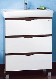 Бриклаер Тумба с раковиной Токио 70 венге/белый – фотография-1