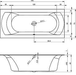 Riho Акриловая ванна LINARES 170 L – фотография-3