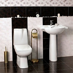 Керамин Унитаз-компакт "Квадро" 417284 белый – фотография-2