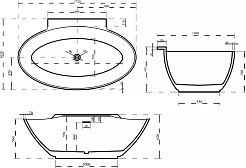 ABBER Акриловая ванна AB9237 172x103 – фотография-4