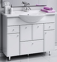 Aqwella Тумба для умывальника Барселона 105 с корзиной