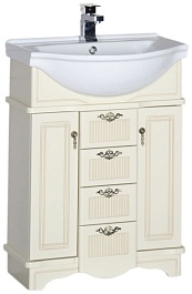 Aquanet Тумба с раковиной "Луис 65" бежевая – фотография-1