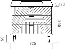 Brevita Тумба под раковину Etna 85 белая – фотография-6