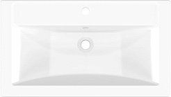 Бриклаер Мебель для ванной Берлин 80 оникс серый с белой ручкой – фотография-19